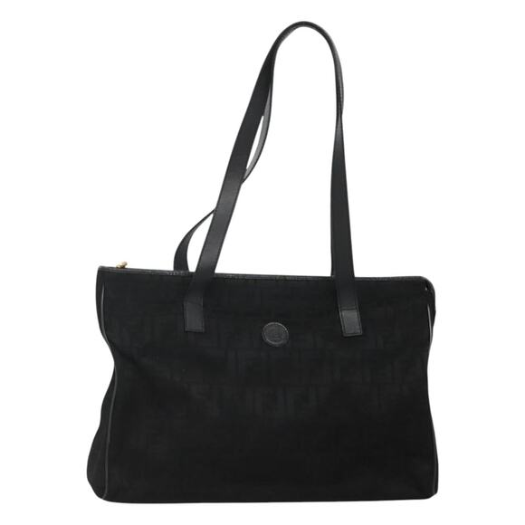 FENDI Zucca Canvas Tote Bag Gold Black - Picture 1 of 12